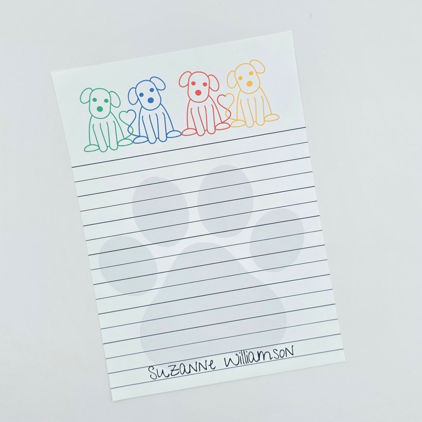 Colorful Pups Notepad