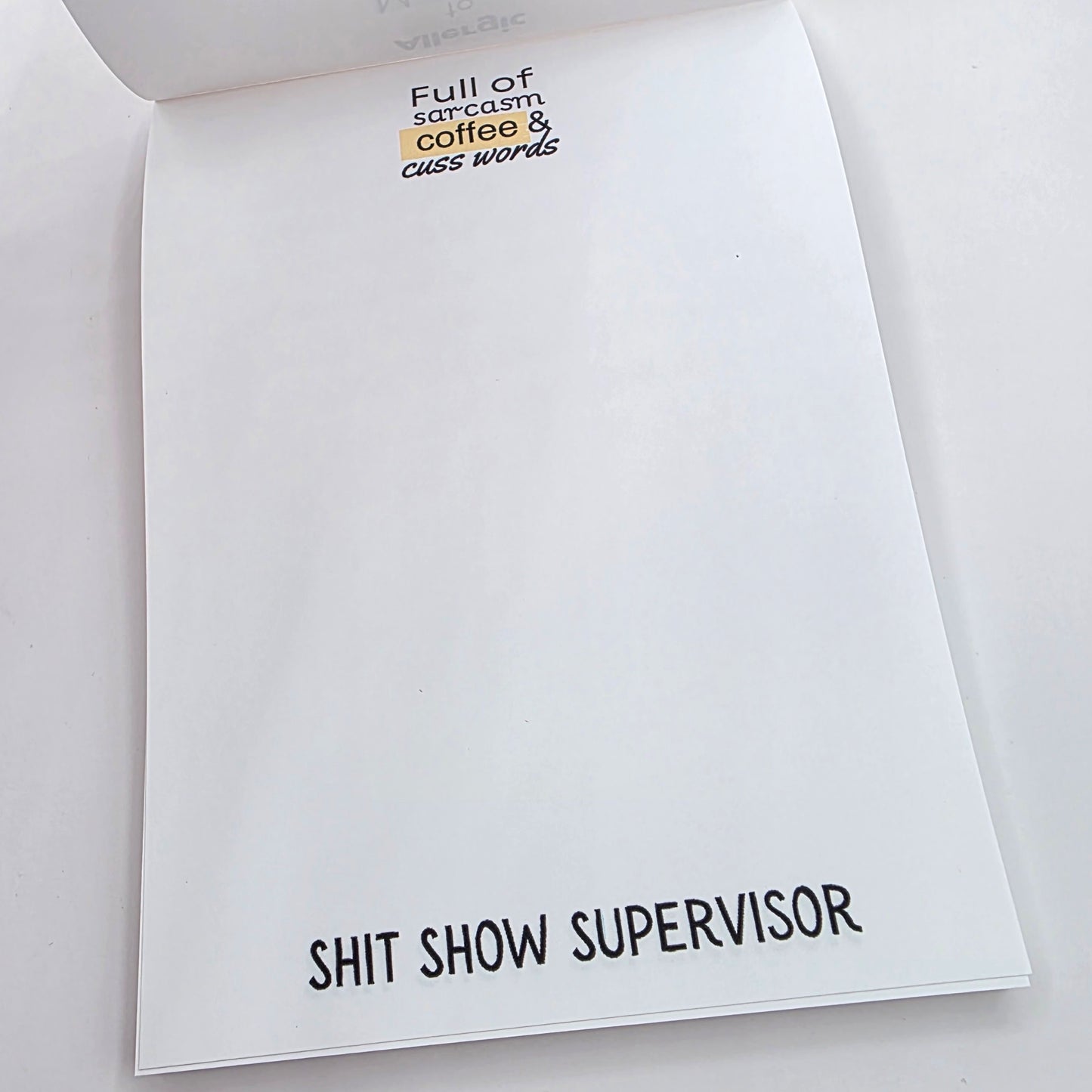 Shit Show Supervisor- Unlined Notepad