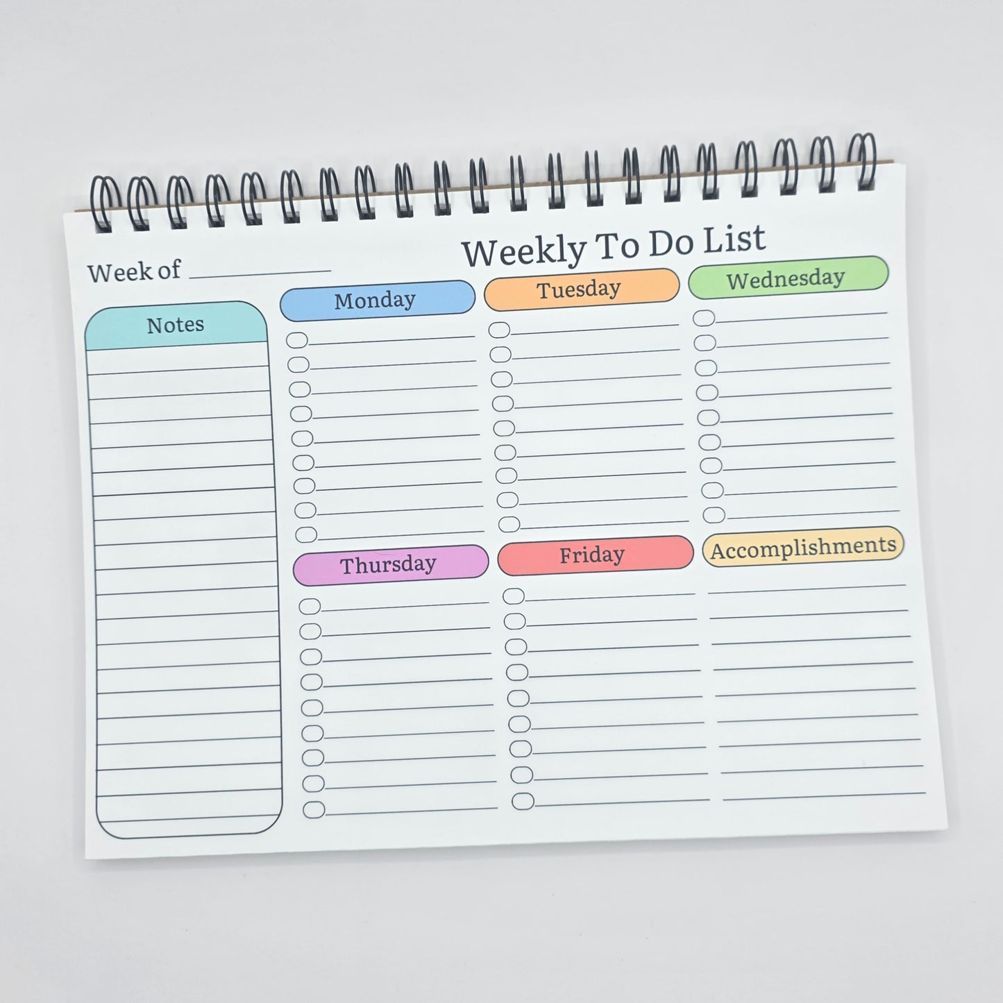 Weekly To-Do List Notepad – 52-Week Desk Planner (2 Versions)