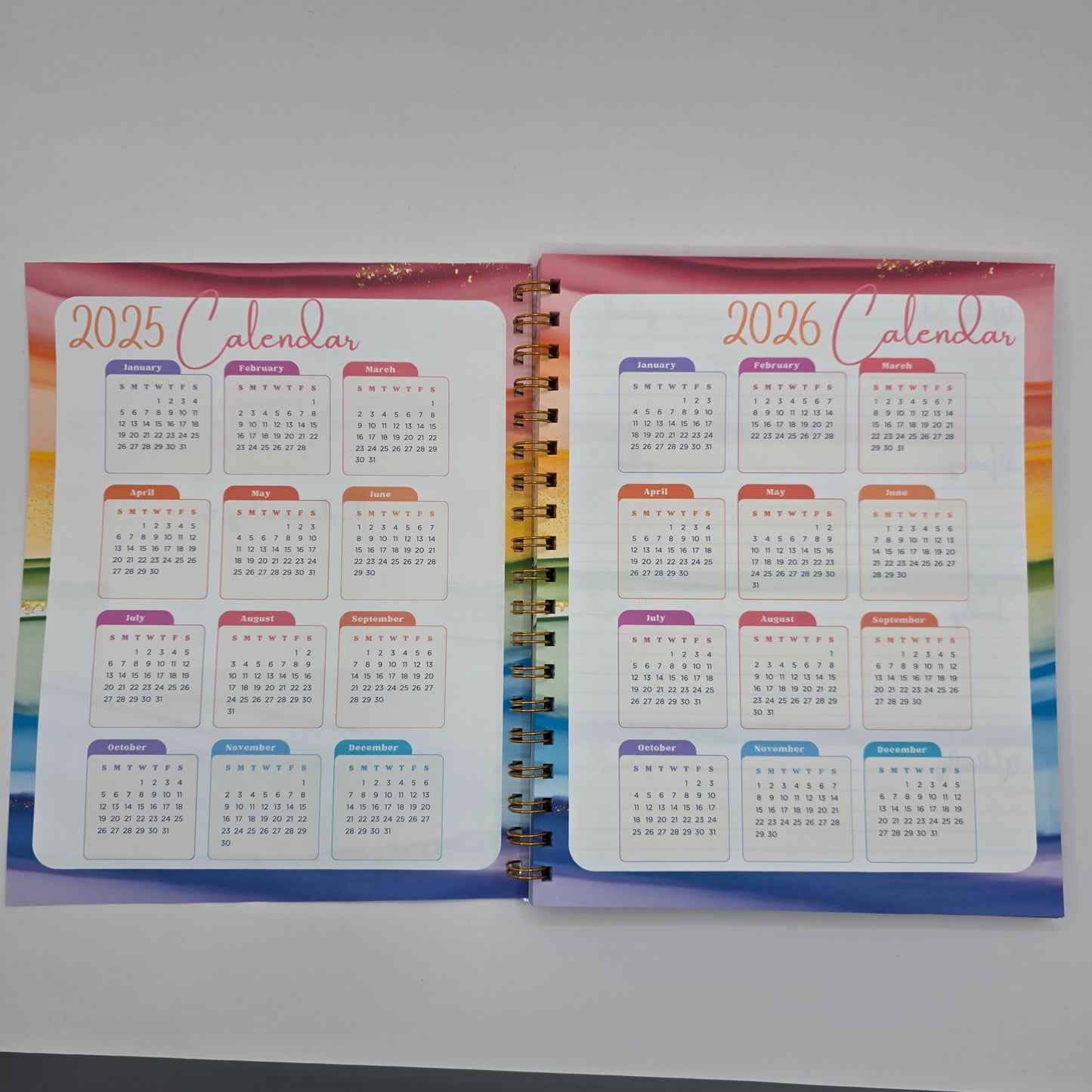 Rainbow Weekly Planner