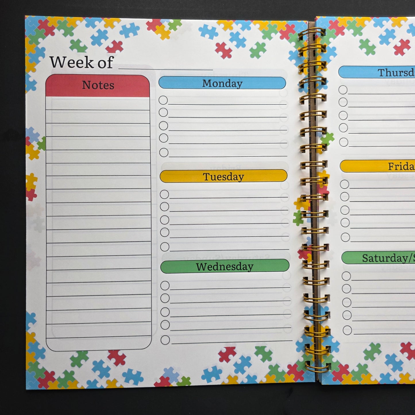 Autism Weekly Planner