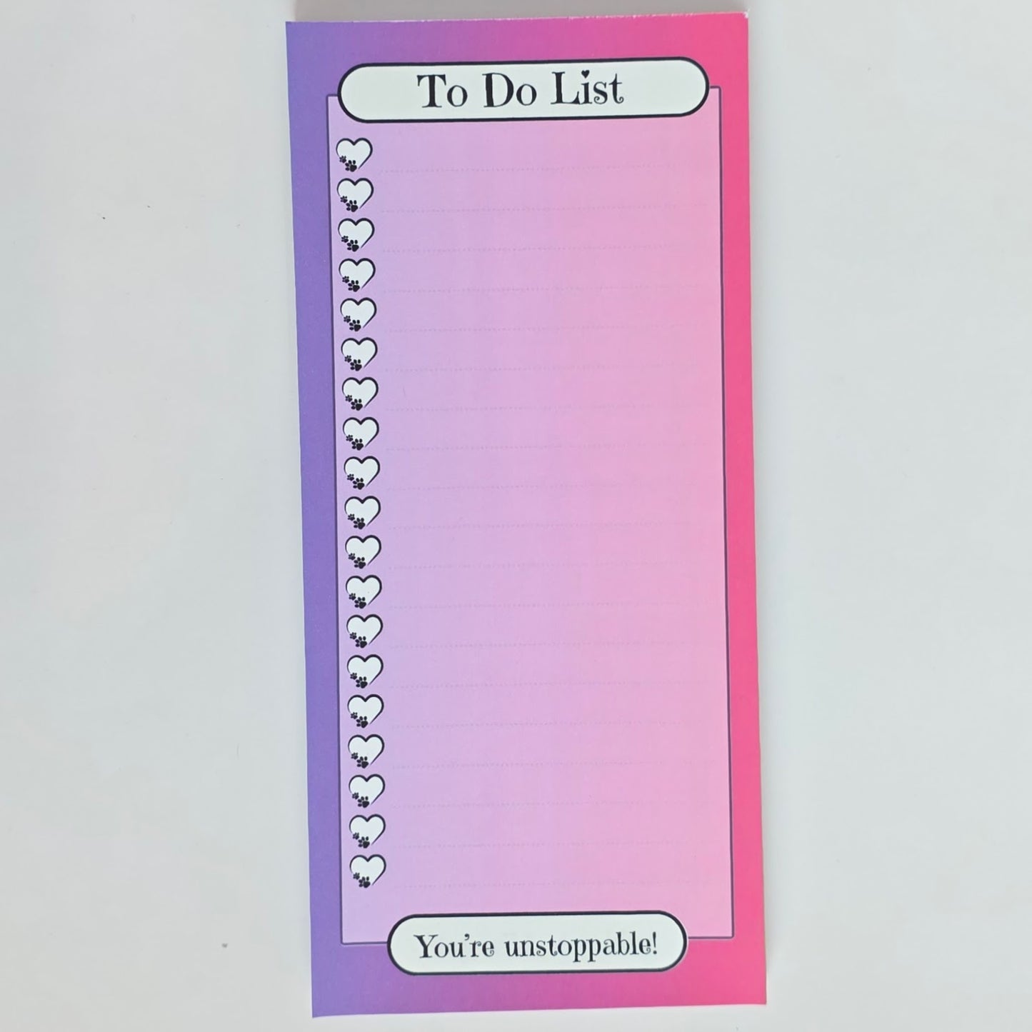 Paw-sitive Magnetic To-Do Notepad 4x8.5