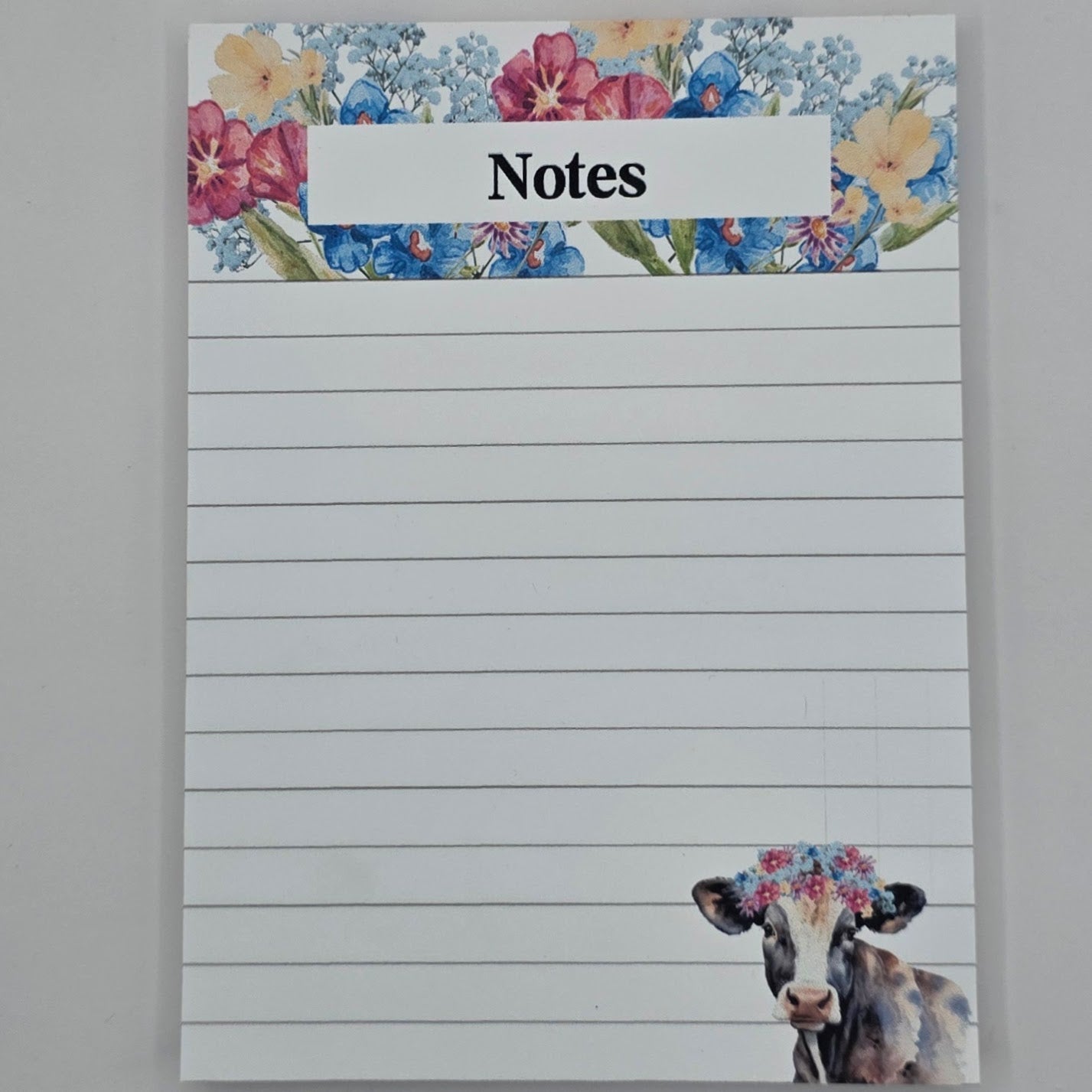 Wildflower Cow Notepad