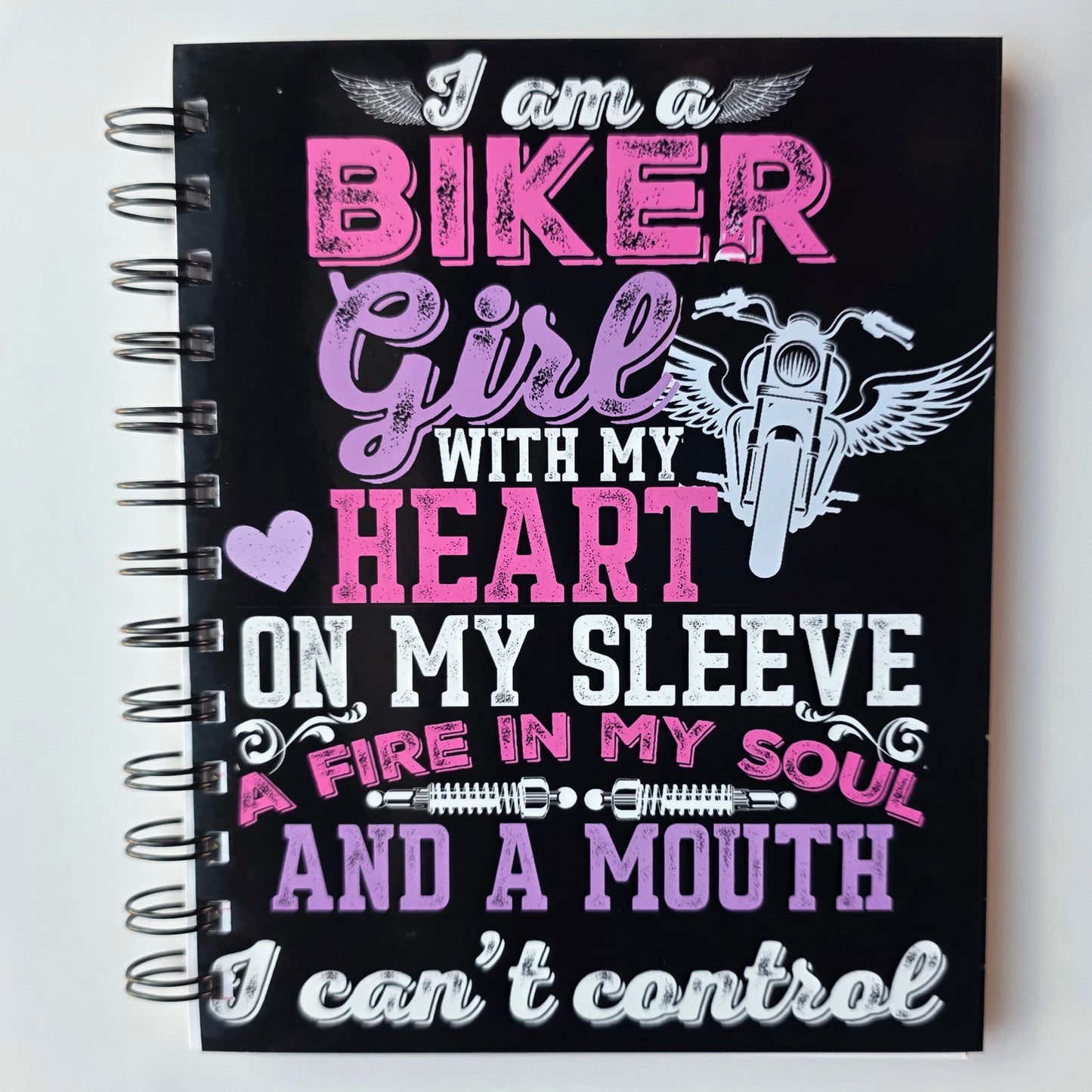 I am a Biker Girl 5.5x7 Notebook