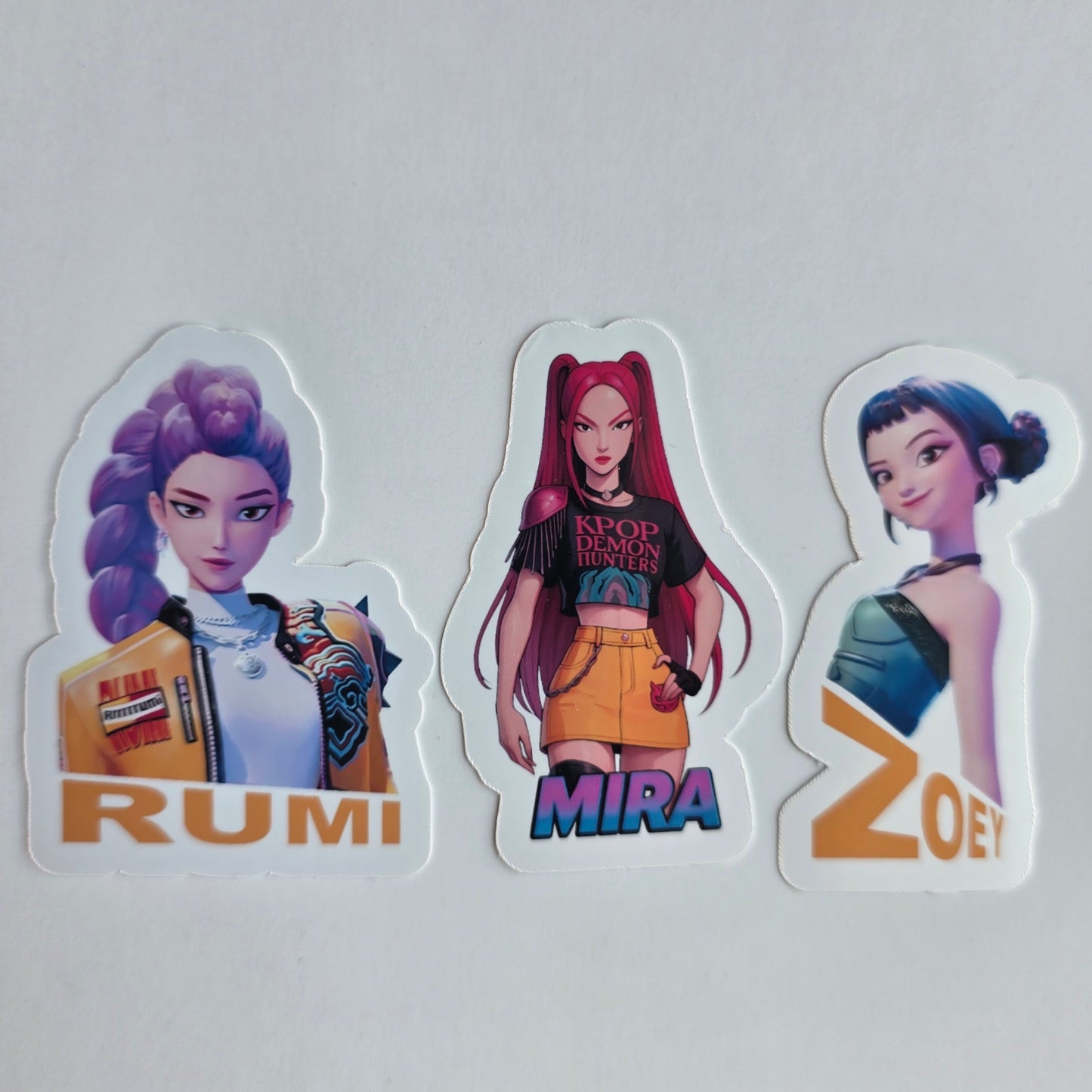 Kpop Rumi, Zoey, Mira 3 pack Huntrx Stickers