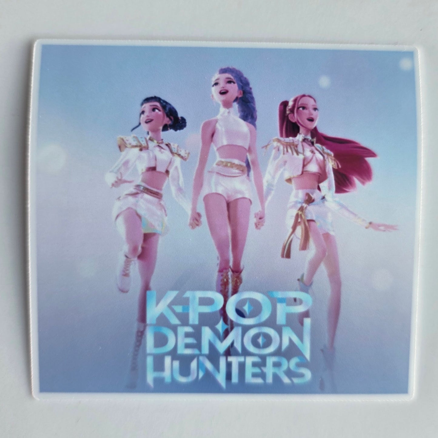 Kpop Glitter White Outfit Stickers