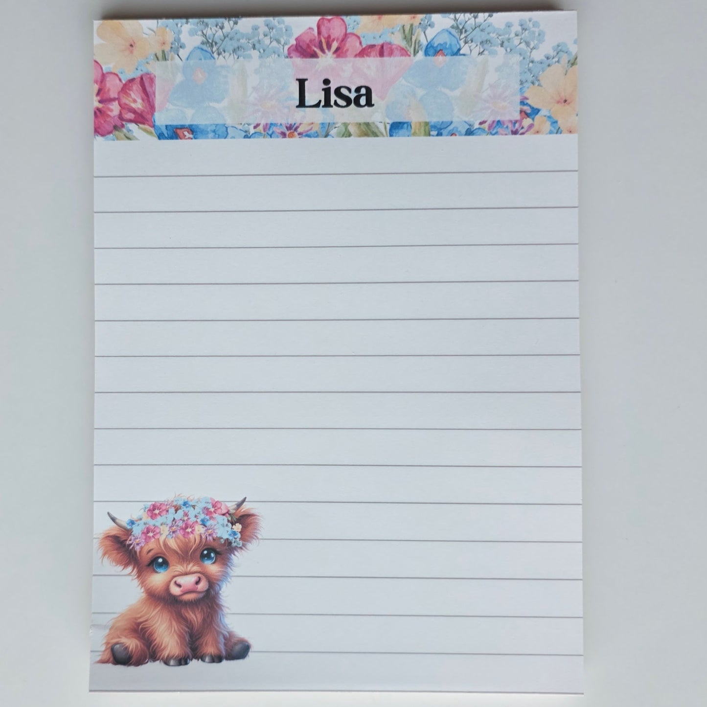 Highland Cow Notepad
