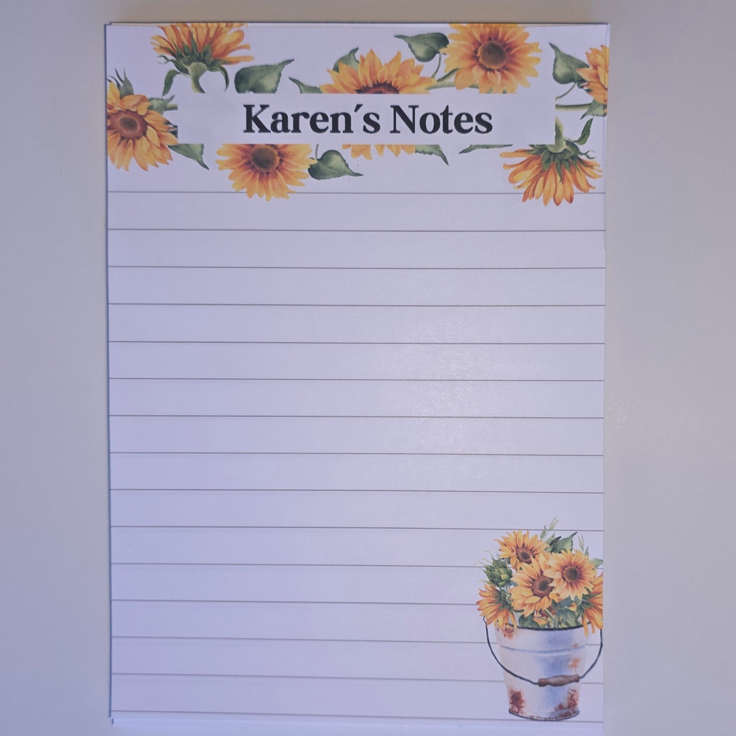 Sunflower Notepad
