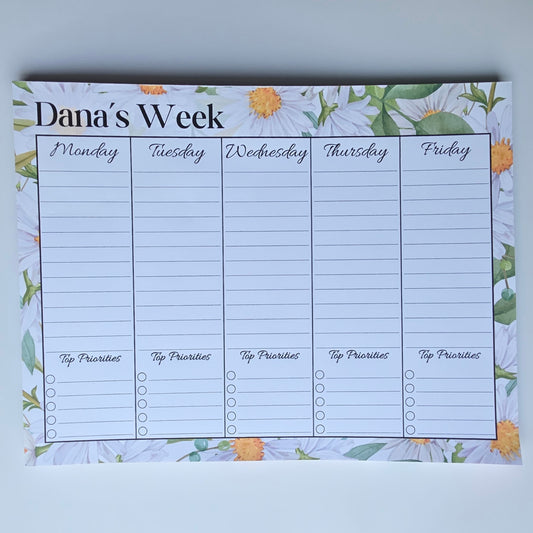 Daisy Weekly Planner Pad