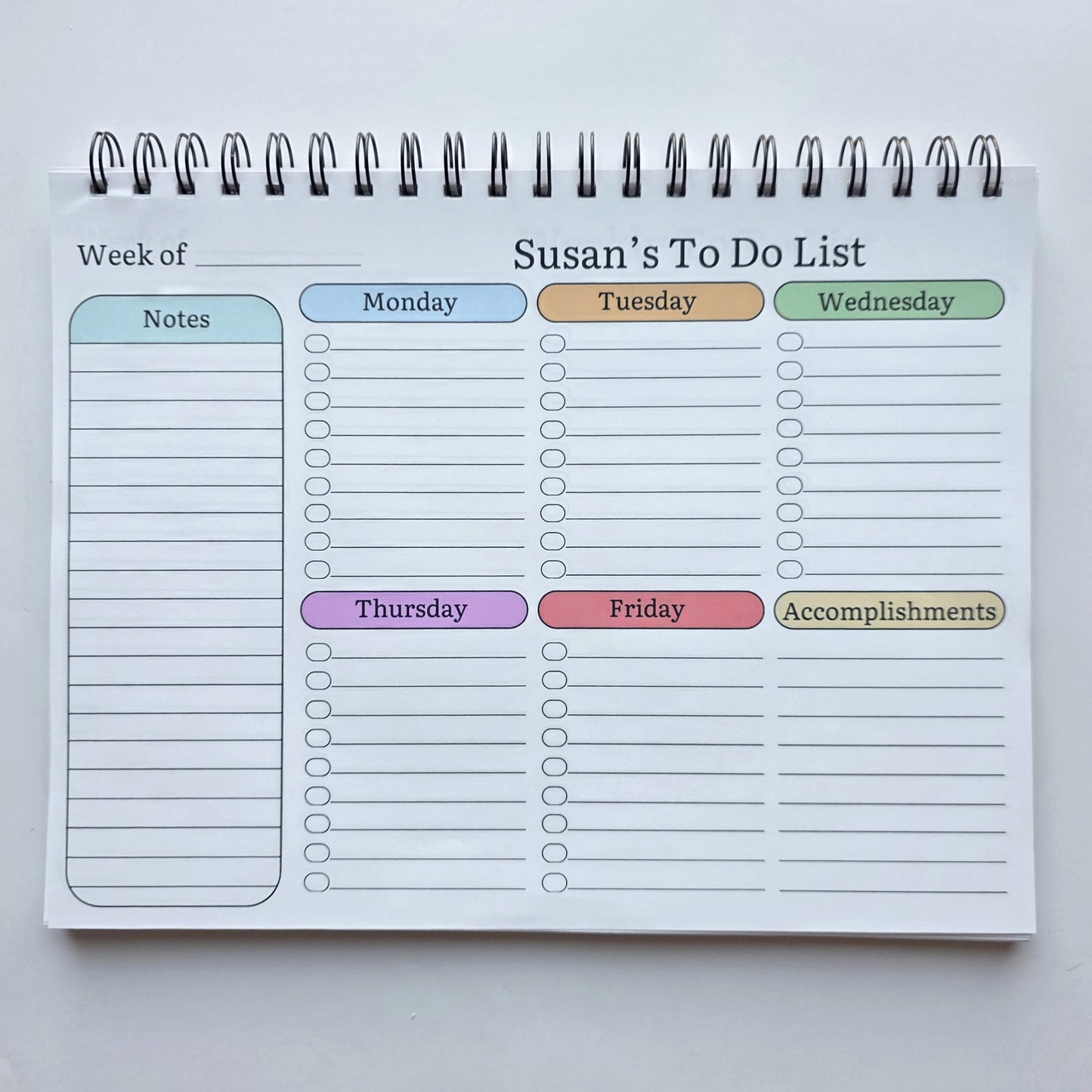 Workplace Weekly To-Do List Notepad