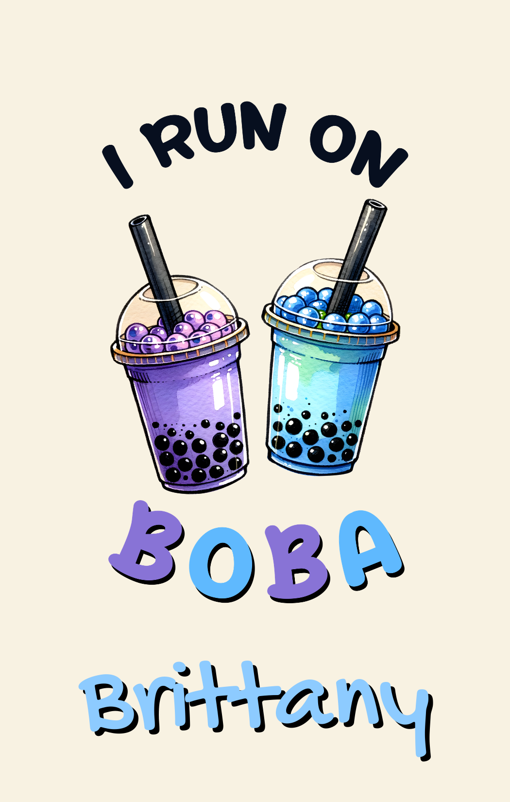 I Run on Boba Pocket Notebook 3.5"x5.5"