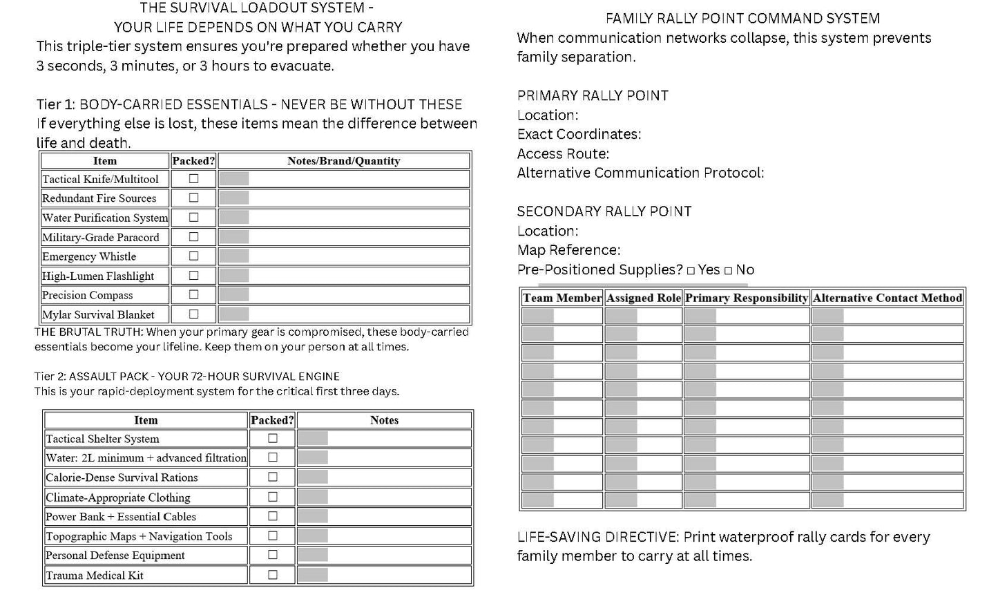 Your 24-Hour Bug Out Blueprint – Tactical Field Edition