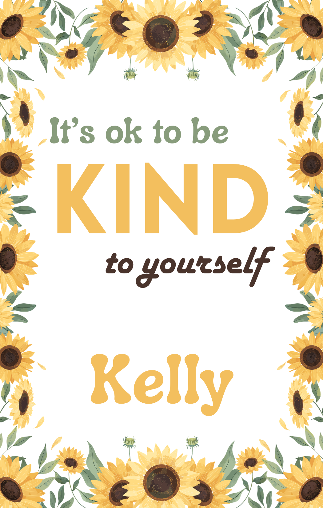 It's Ok to be kind to yourself Pocket Notebook 3.5"x5.5"