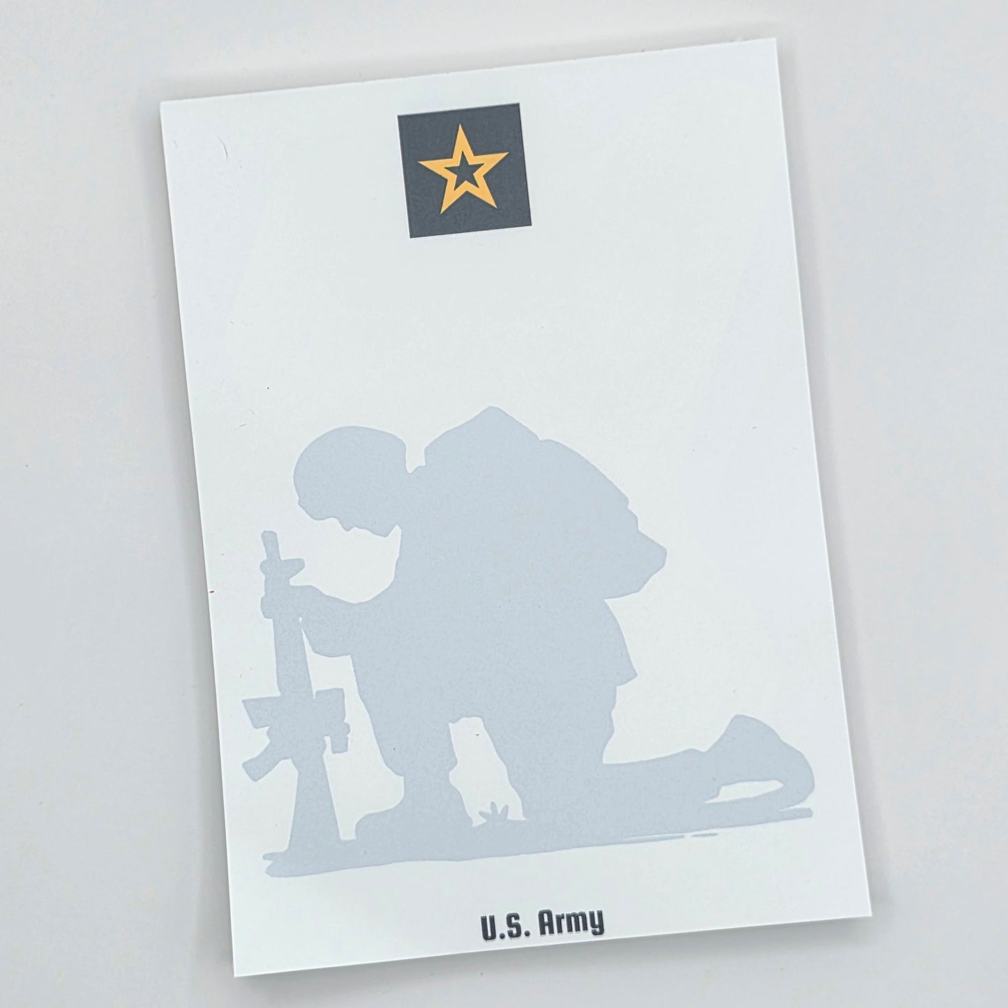 U.S. Army Notepad – Kneeling Soldier