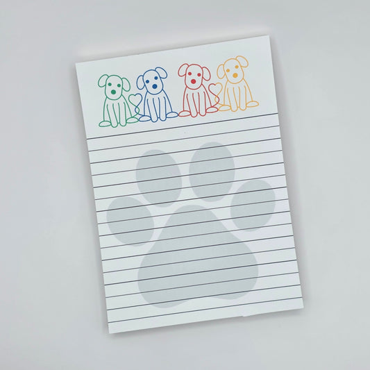 Colorful Pups Notepad