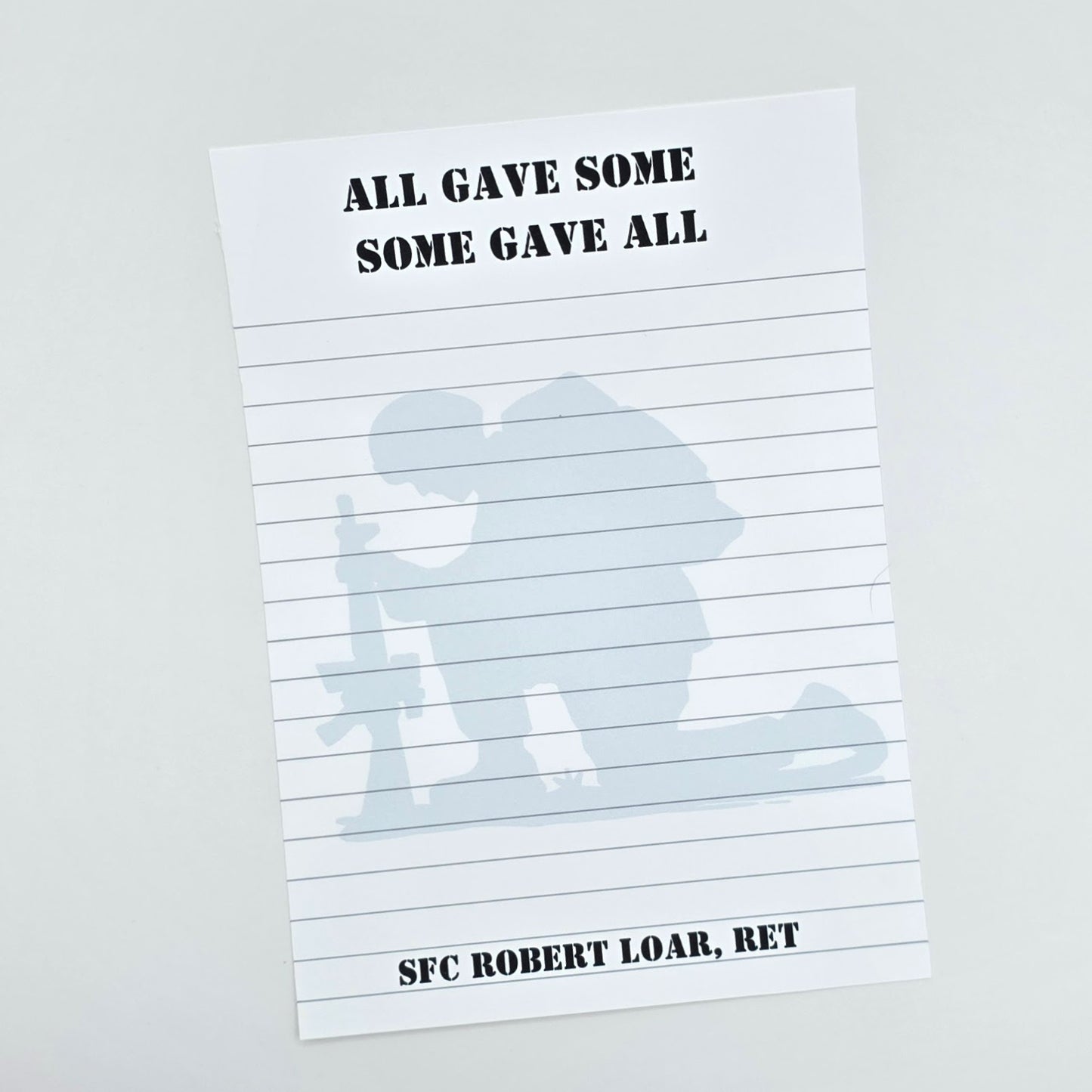 U.S. Military Notepad – All Gave Some