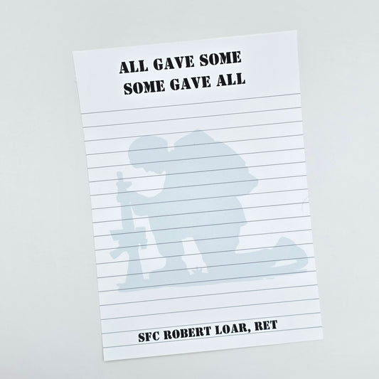 U.S. Military Notepad – All Gave Some