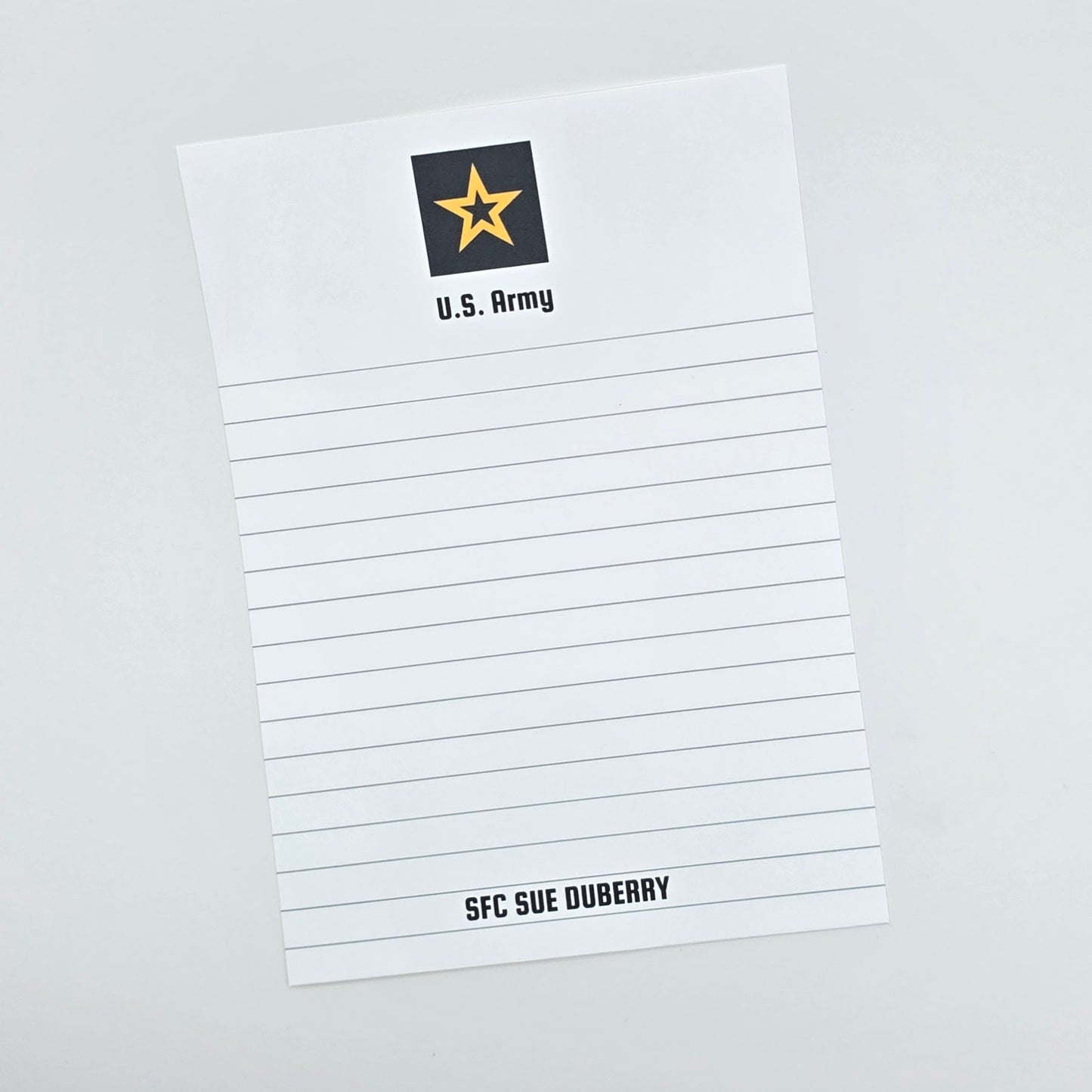 U.S. Army - Lined Notepad