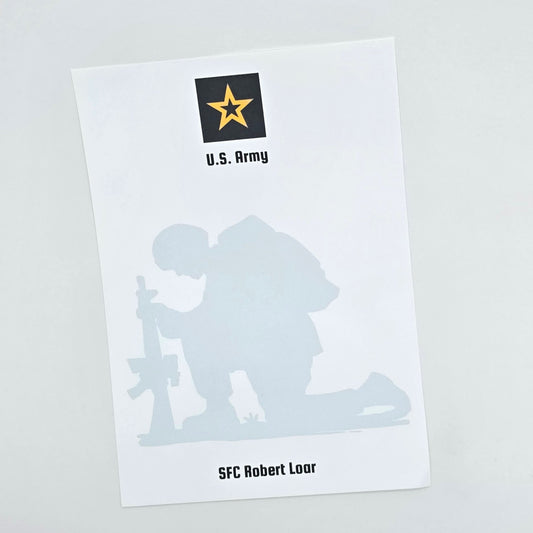 U.S. Army Notepad – Kneeling Soldier