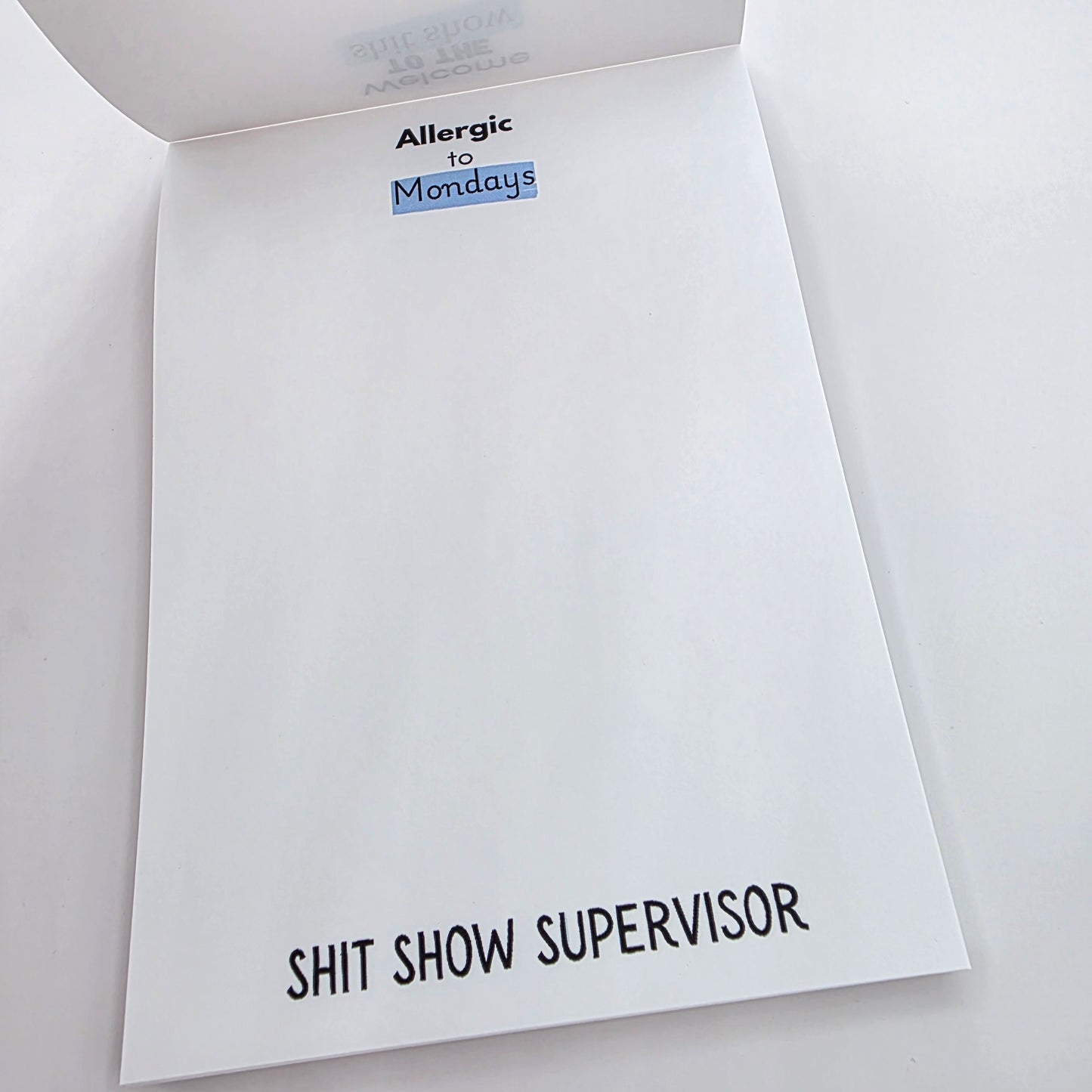 Shit Show Supervisor- Unlined Notepad