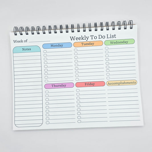 Weekly To-Do List Notepad – 52-Week Desk Planner (2 Versions)