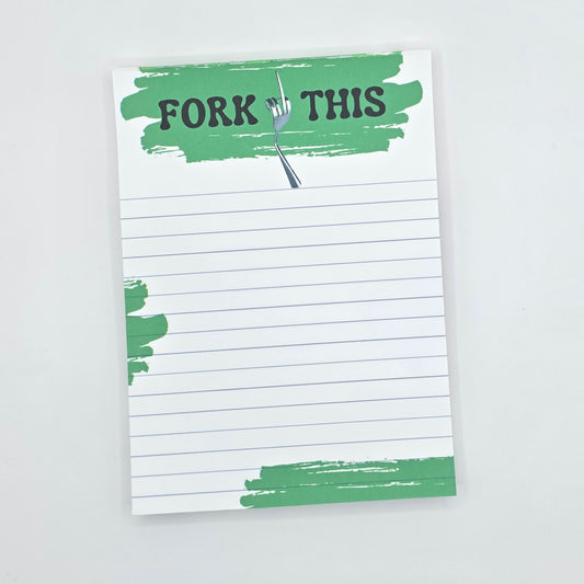 Fork This - Lined Notepad