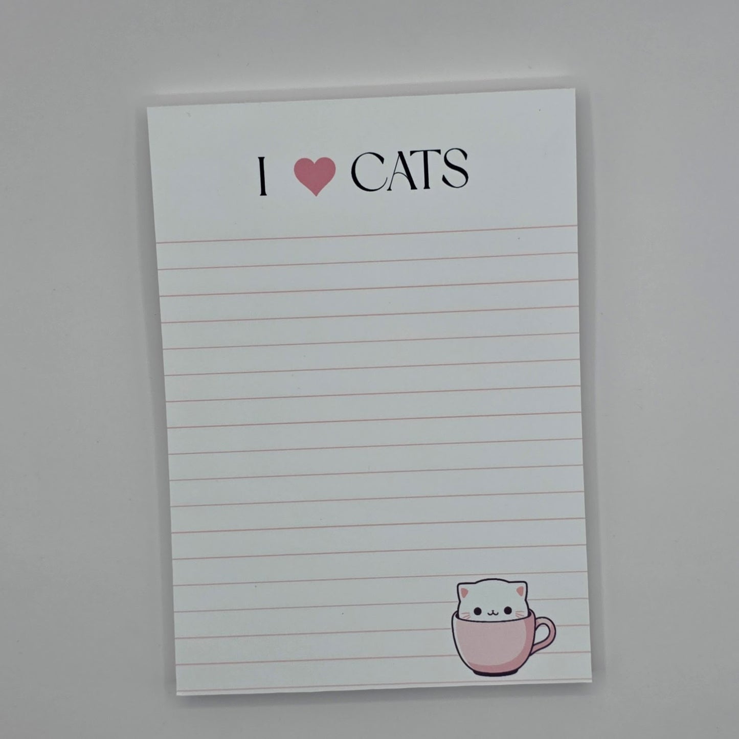 I Love Cats Notepad