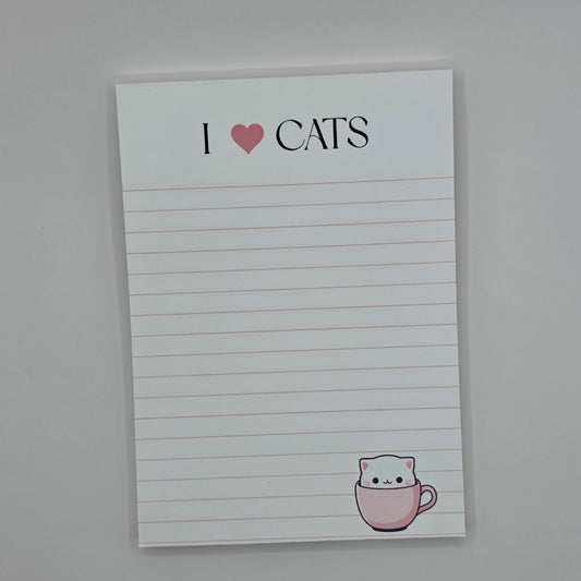 I Love Cats Notepad