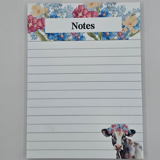 Wildflower Cow Notepad