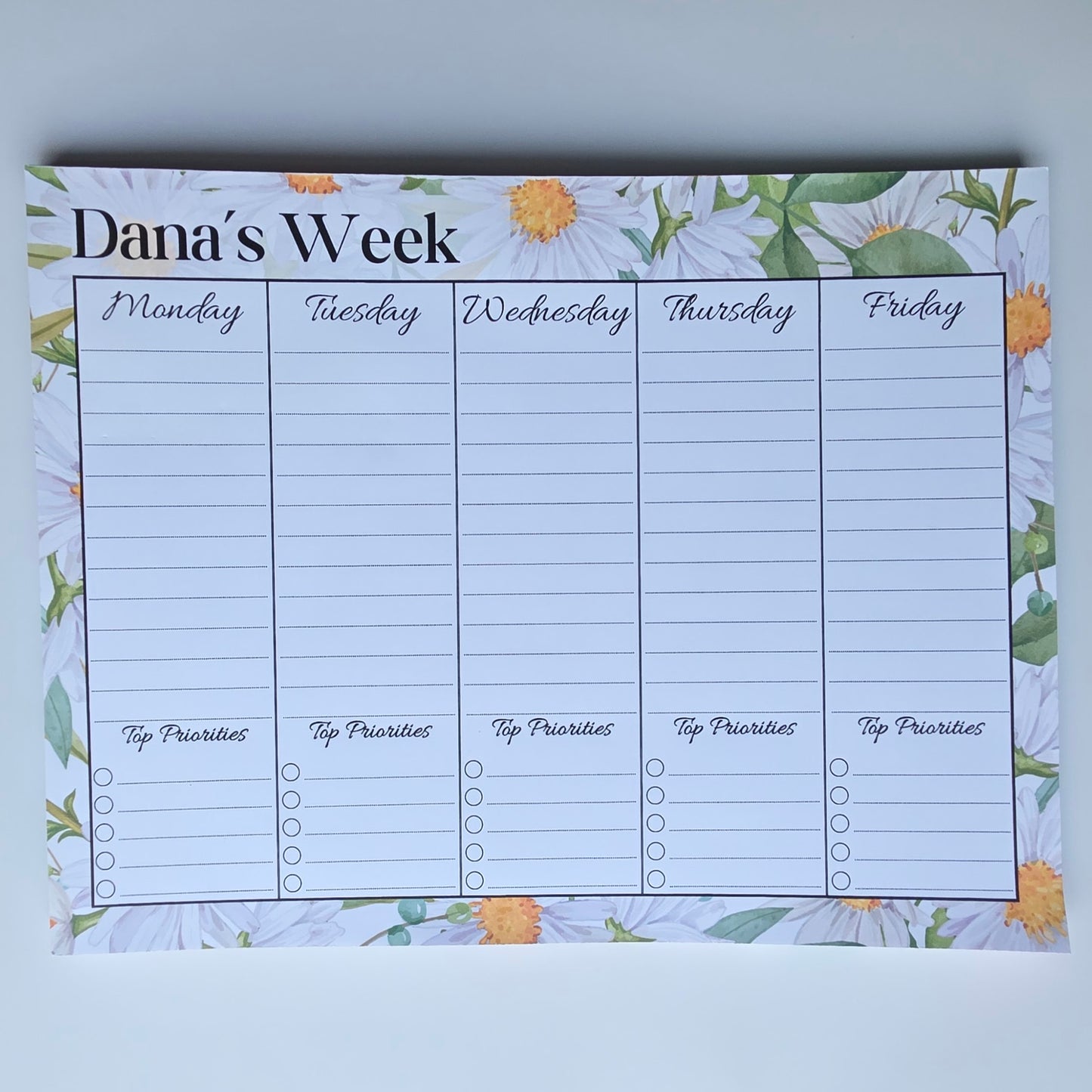 Daisy Weekly Planner Pad