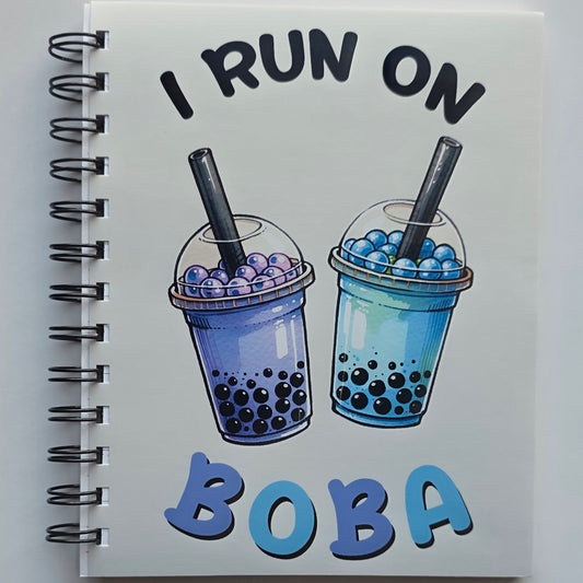 I Run on Boba Notebook 5.5x7