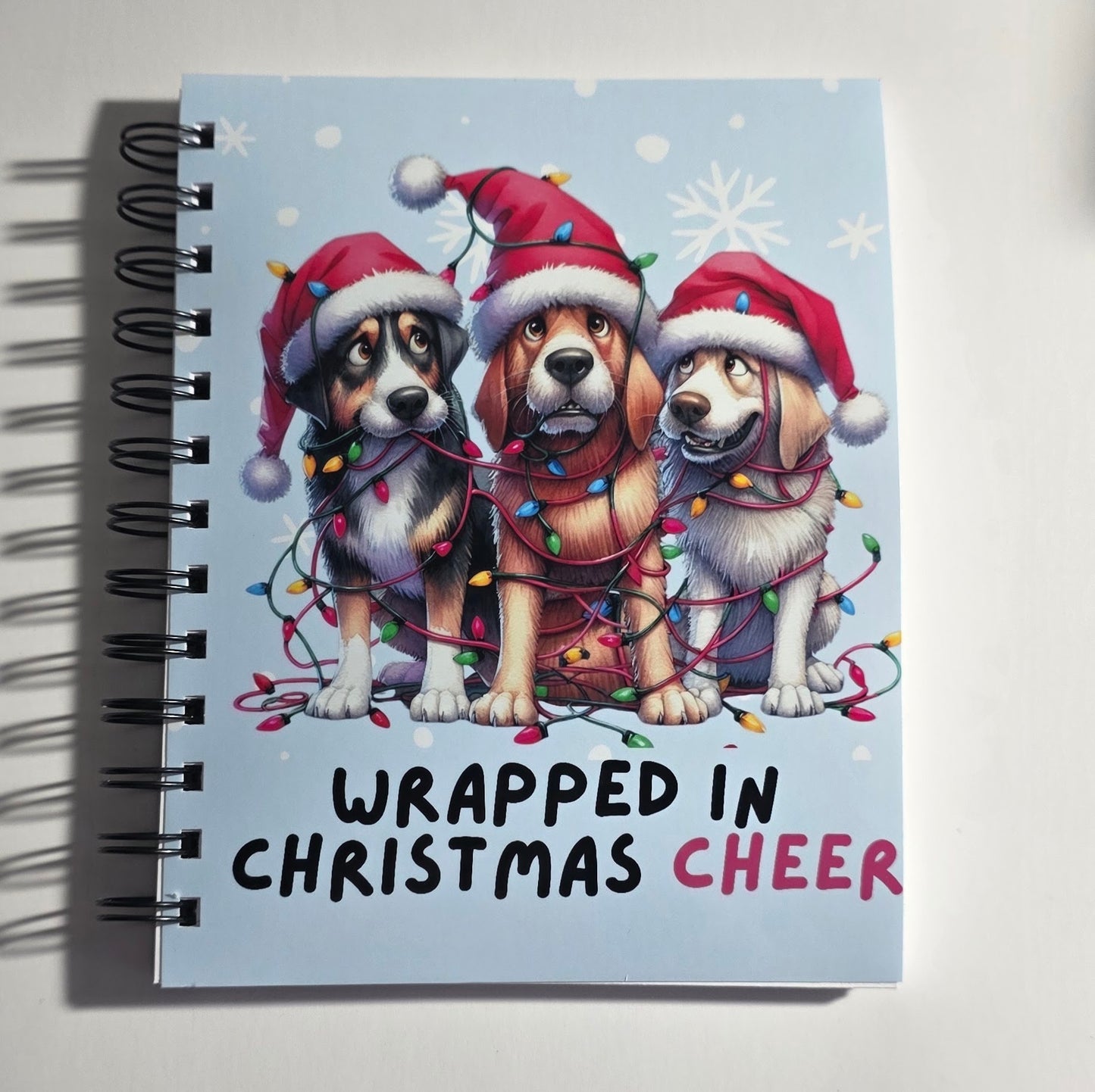 Christmas Cheer Silly Dogs 5.5x7 Notebook