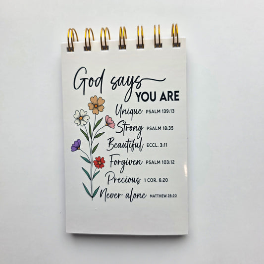God Says You Are Unique Pocket Notebook 3.5x5.5