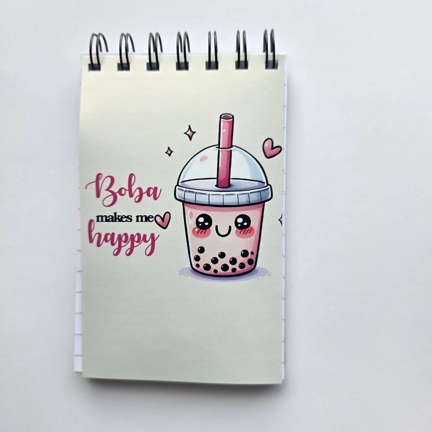 Boba Makes me Happy 3.5"x5.5" Pocket Notebook