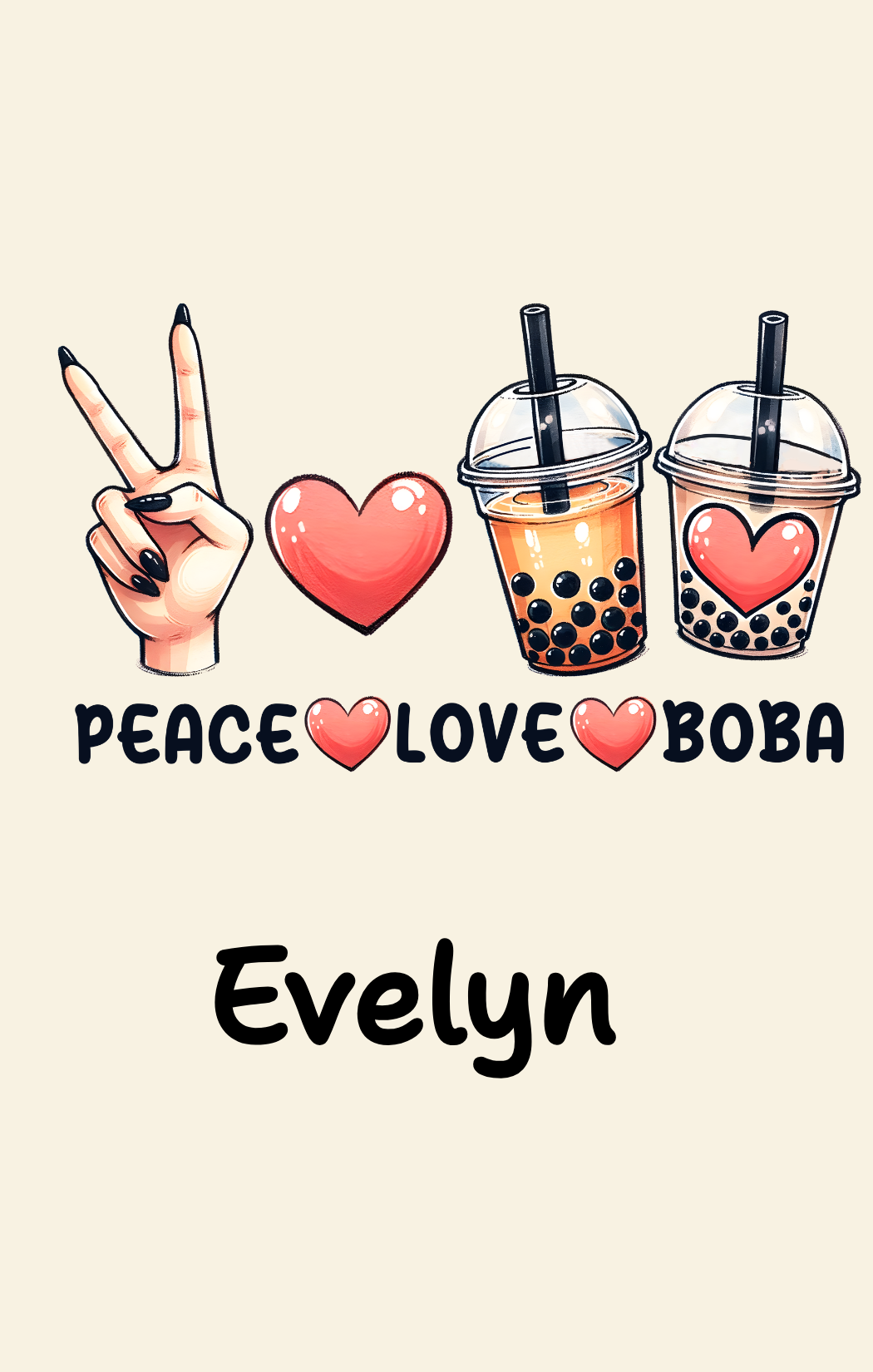 Peace Love Boba Pocket Notebook 3.5"x5.5"