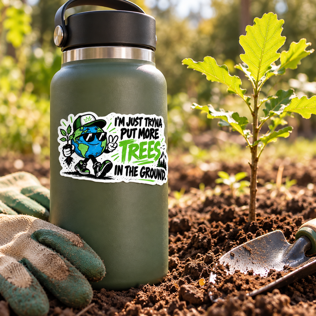 I’m Just Tryna Put More Trees in the Ground Sticker | BasedxKing