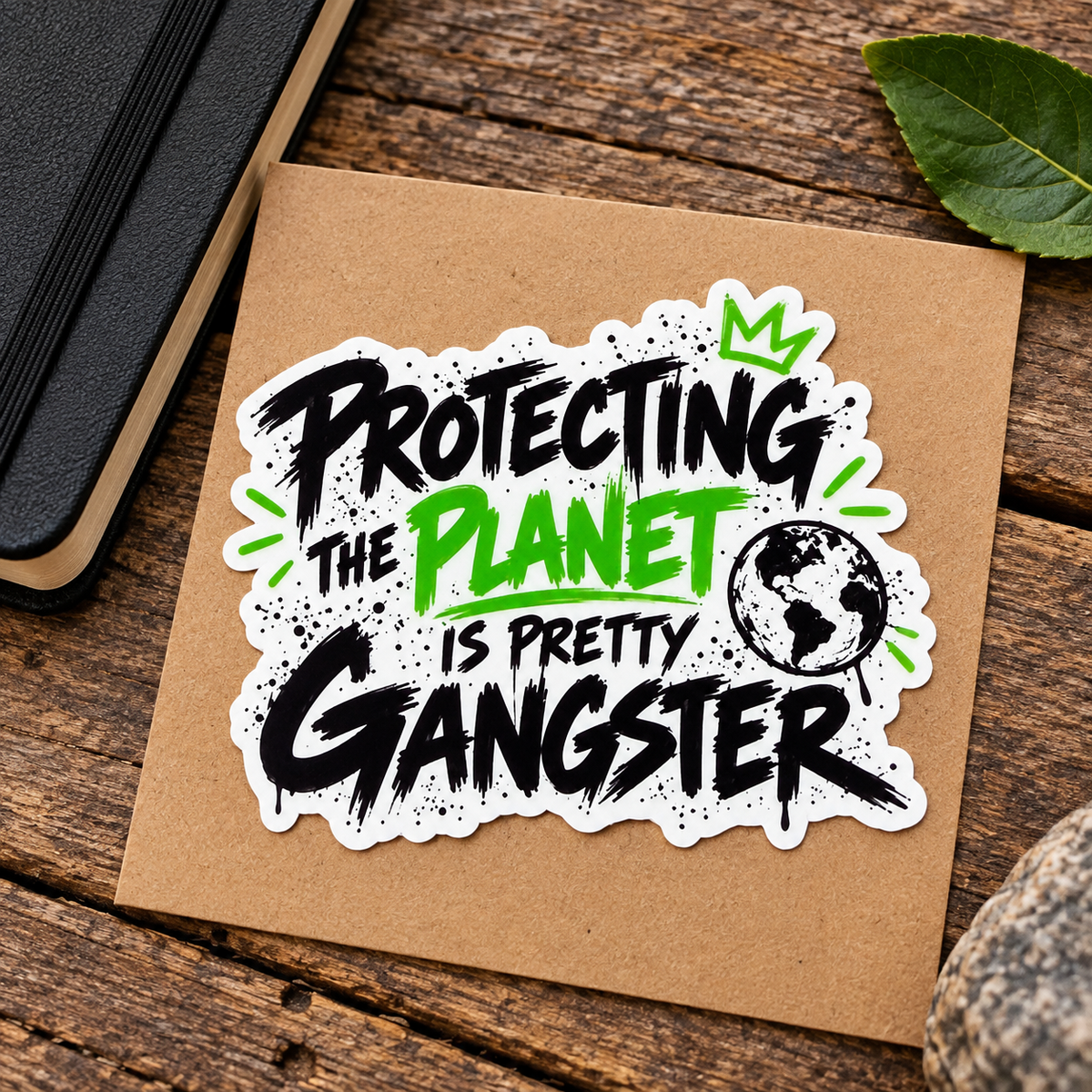 Protecting the Planet is Pretty Gangster Sticker | BasedxKing