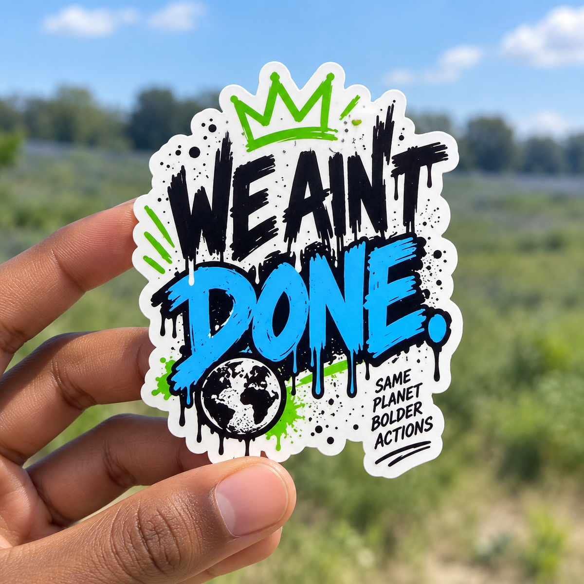 We Ain't Done Sticker | BasedxKing