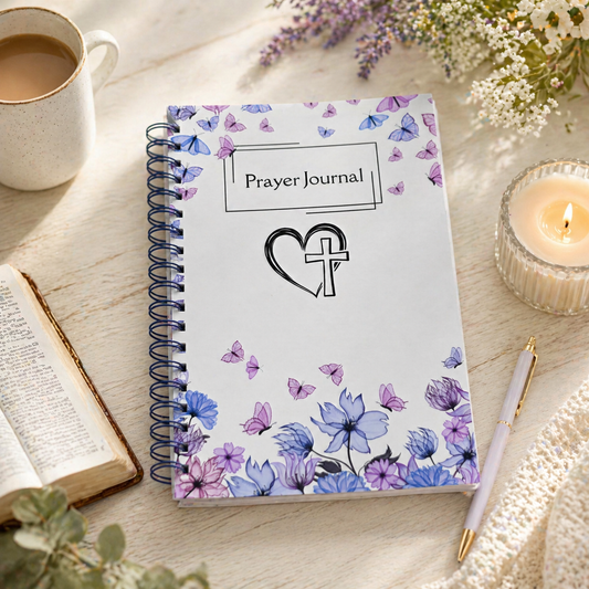 Prayer Journal – Daily Guided Christian Prayer Journal (8.5” x 5.5”)