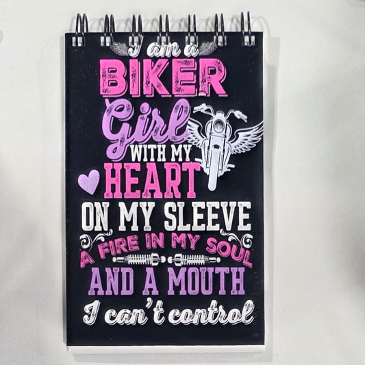 I am a Biker Girl Pocket Notebook